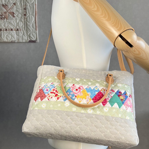 creema限定】【人気姉妹品】ハートキルトパッチワークの爽やか creema限定】【人気姉妹品】ハートキルトパッチワークの爽やか