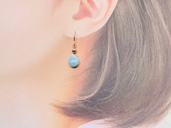 Larimar　earrings 3枚目の画像