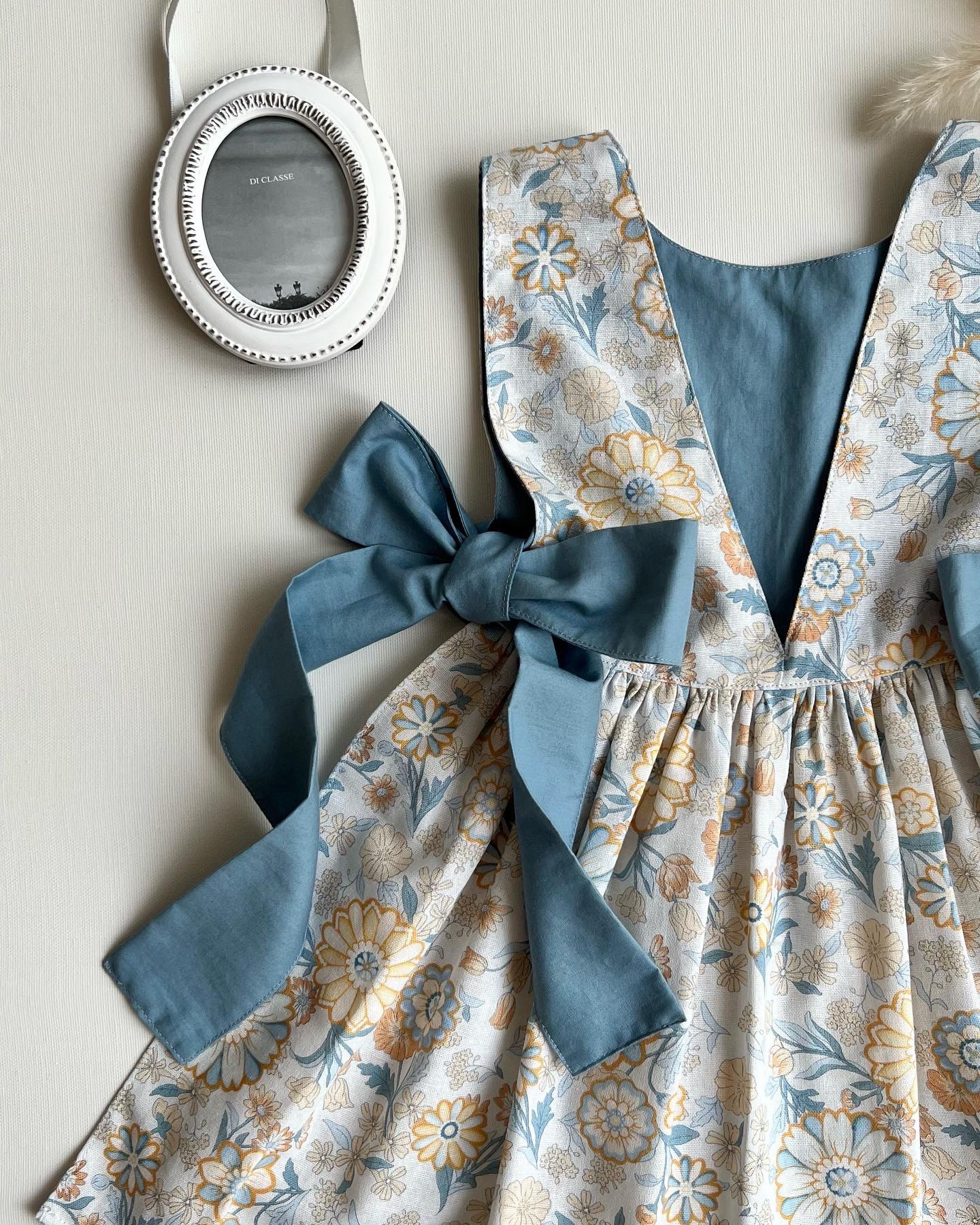 side ribbon  dress / 出産祝い / ベビー服 / 子供服 / ハンドメイド