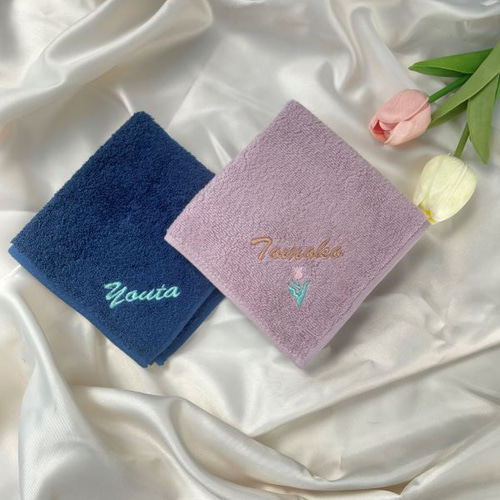 名入れ刺繍】今治タオルハンカチ 母の日/おそろい/プレゼント/ギフト