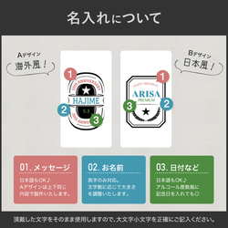 【名入れ無料】名入れ 名前入り ビール ジョッキ ラベル デザイン ガラス ビールジョッキ コップ グラス メッセージ 8枚目の画像