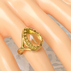 雫のレモンクォーツ ring （ゴールドカラーリング・フリーサイズ） 17枚目の画像
