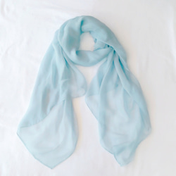 〘特集掲載〙草木染め　透きとおるブルーのストール 1枚目の画像