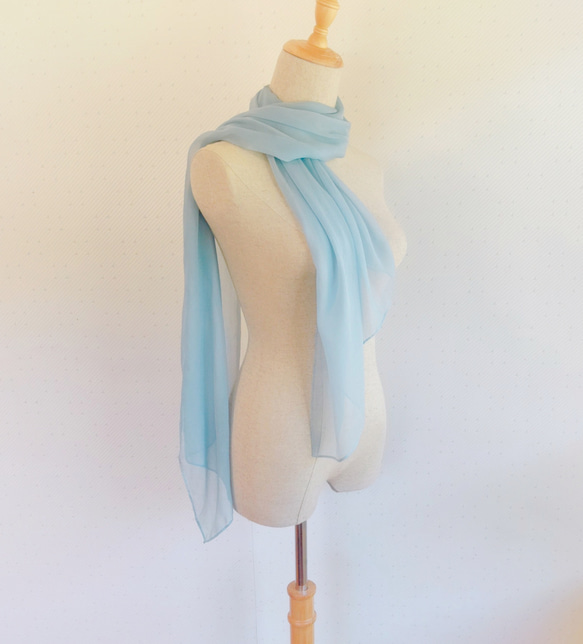 〘特集掲載〙草木染め　透きとおるブルーのストール 5枚目の画像