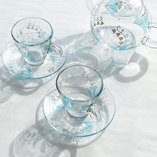 空色 鈴蘭すずらんスズラン】耐熱ガラスのティーポット｜母の日ギフト