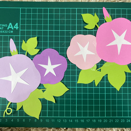 あさがお 壁面飾り 壁面 夏 7月 8月 その他素材 misa☆壁面