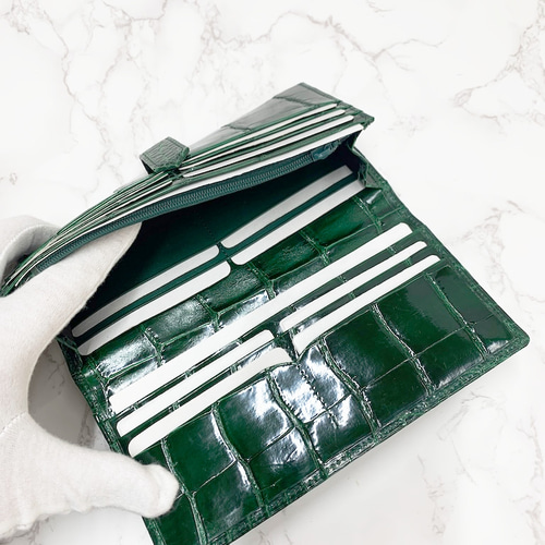 日本製 厳選 ポロサス クロコダイル センター1匹取り 無双仕立