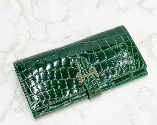 日本製 厳選 ポロサス クロコダイル センター1匹取り 無双仕立 上質