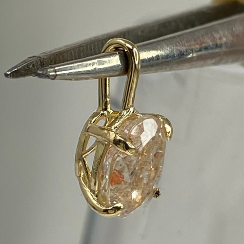 k18YG AU750 18金 サンストーン 1.18ct ペンダント ペンダント