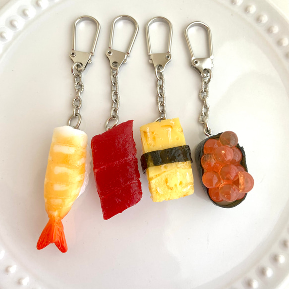 選べる‼︎ 寿司食いね　キーホルダー 食品サンプル  リアル 大人かわいい　フェイクフード　sushi 着物　日本 3枚目の画像