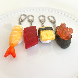 選べる‼︎ 寿司食いね　キーホルダー 食品サンプル  リアル 大人かわいい　フェイクフード　sushi 着物　日本 2枚目の画像