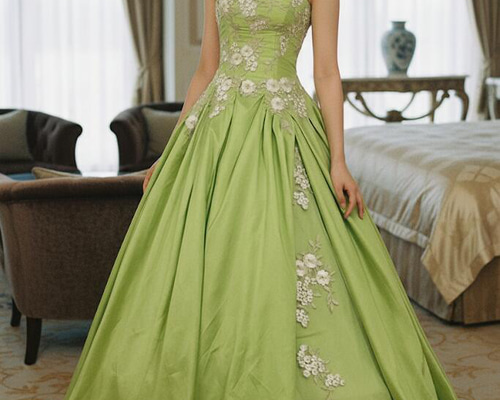 カラードレス 緑 グリーン ロングドレス 5号7号9号 ウェディング