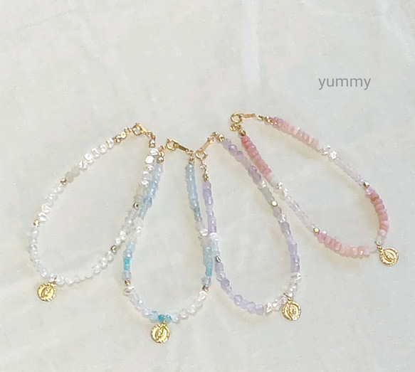 natural stone bracelet(relax lavender) 3枚目の画像