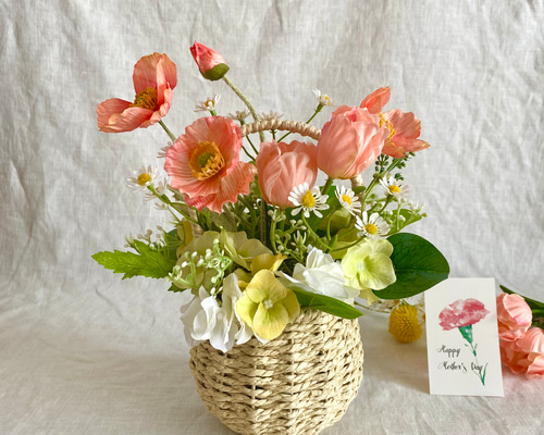 ●バレエコア　アーティフィシャルフラワー　造花　ブーケ　チューリップポピー ○バレエコア アーティフィシャルフラワー 造花 ブーケ