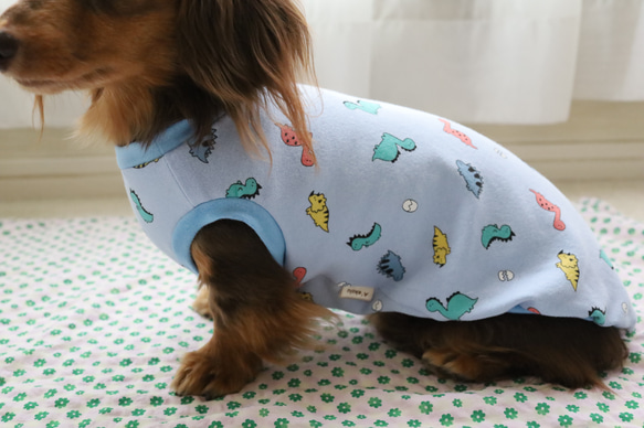 恐竜柄タンクトップ・Tシャツ　韓国生地 10枚目の画像