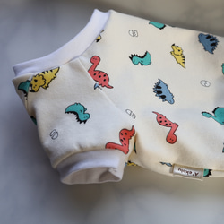 恐竜柄タンクトップ・Tシャツ　韓国生地 3枚目の画像