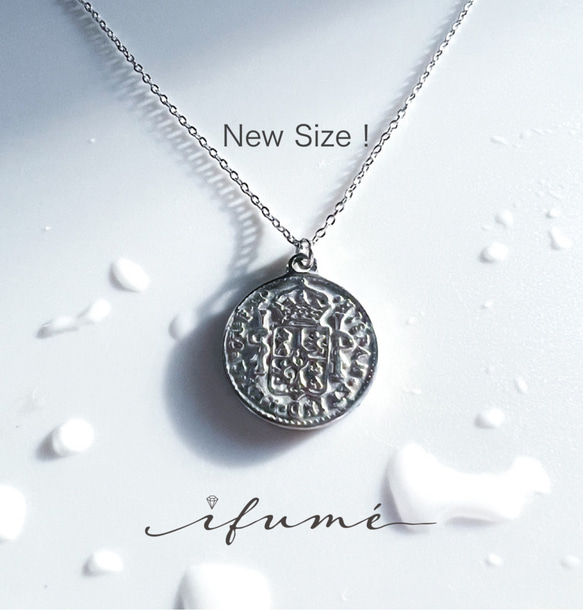 New in! 大きめサイズ！つけっぱなしOK❗金属アレルギー対応コインネックレスサージカルステンレス 11枚目の画像