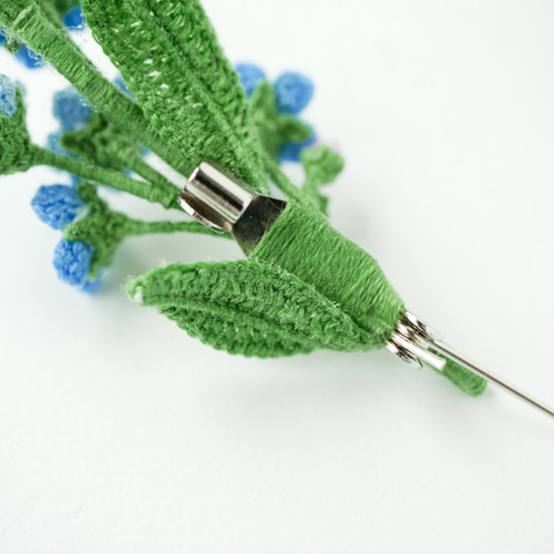 刺繍サービス バッティング手袋 鳥と勿忘草のブローチ | www.italtras.com