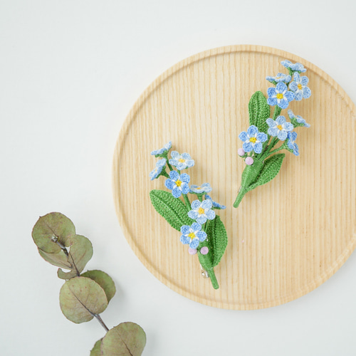 刺繍サービス バッティング手袋 鳥と勿忘草のブローチ | www.italtras.com