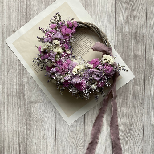 フレンチリース　ラベンダー　ニュアンススターチス フレンチリース ラベンダー ニュアンススターチス フレンチリース