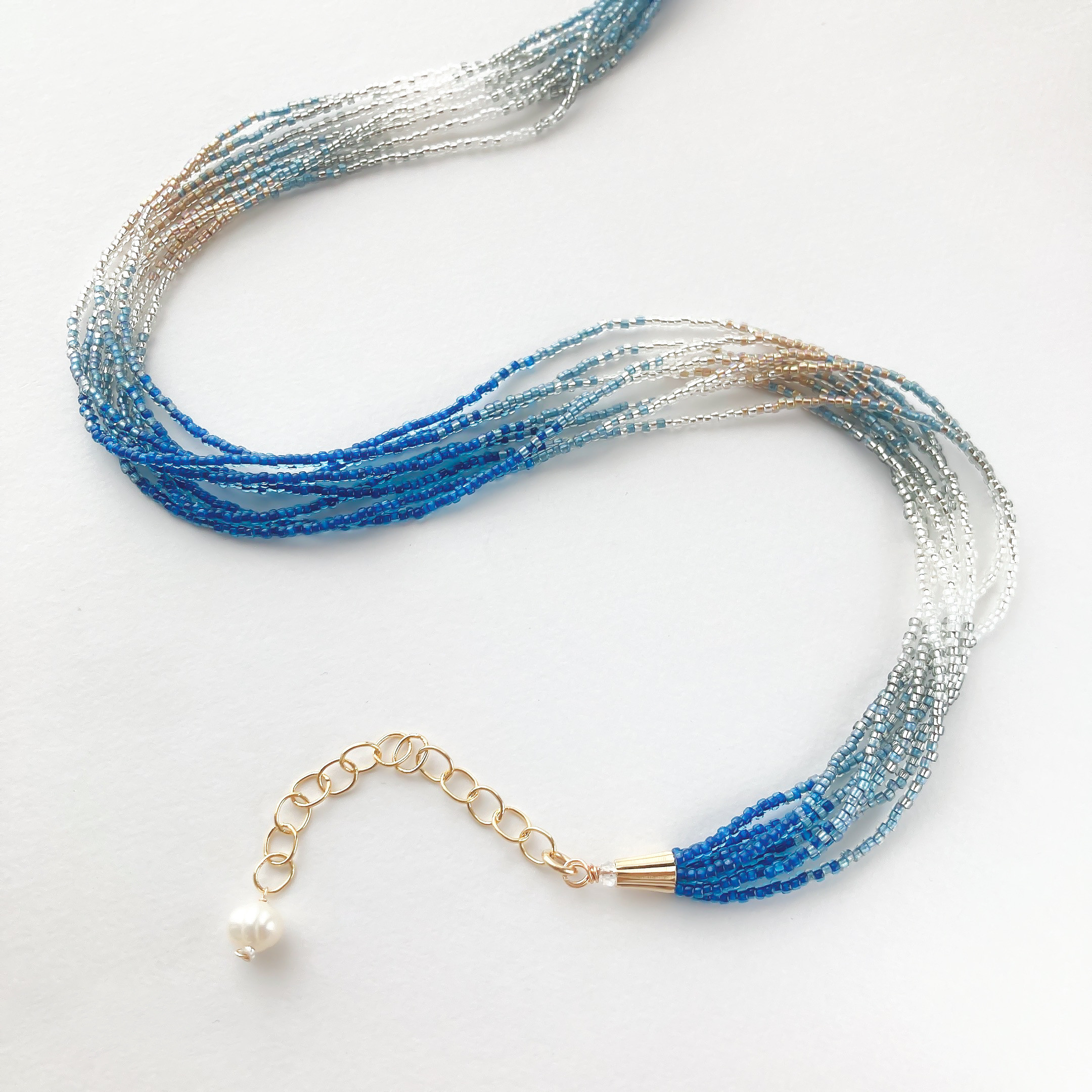 NECKLACE:「夏」四季 -グラデーションビーズのネックレス-