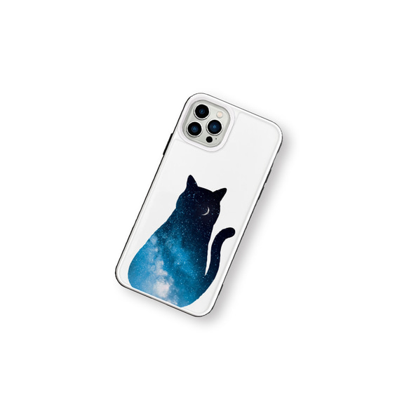 猫にうつる天の川　強化ガラスケース　iPhoneケース　iPhone14　iPhone13 iPhone12 4枚目の画像