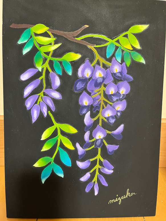 チョークアート◇藤の花◇受注販売 絵画 mizuka 通販 15796671 チョークアート◇藤の花◇受注販売 絵画 mizuka 通販 15796671