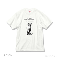 「NYの猫」安心のクオリティ/定番コットンTシャツ/送料無料 4枚目の画像
