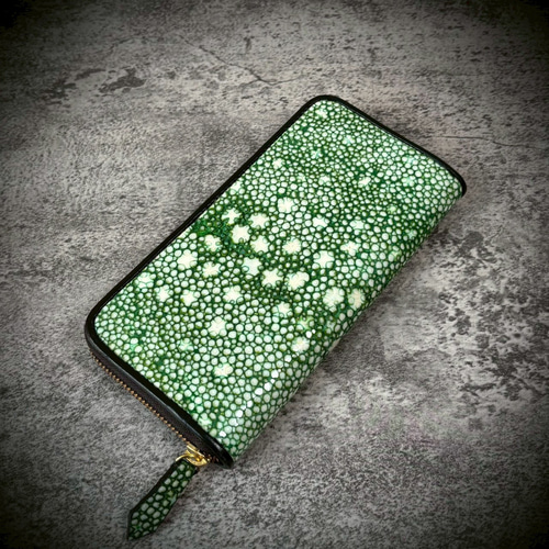 スタースティングレイ 長財布 エイ革 一枚革 ガルーシャ カイラギ