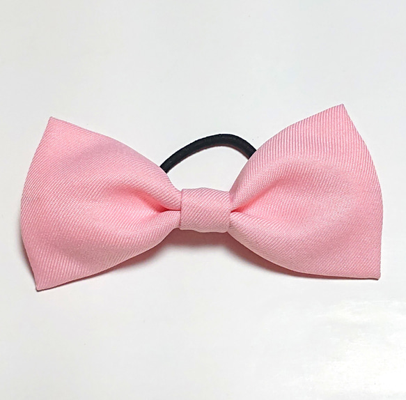 リボン ヘアゴム♡カノンリボン～long～♡花柄ピンク♡ハンドメイド