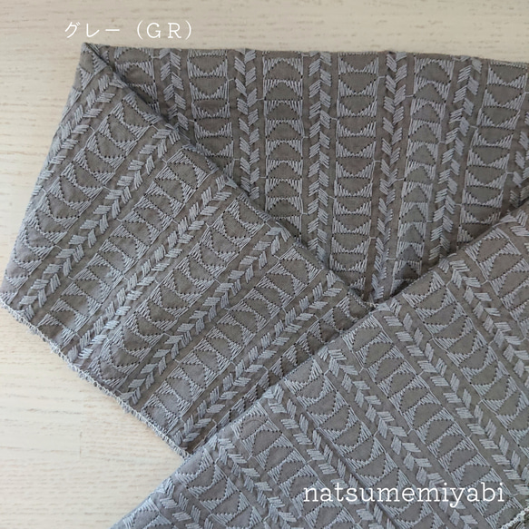 ◆通年使えるコットンレース半衿（モザイクレース）ー楽ちん綺麗なうそつき衿への加工オプションも選べますー 4枚目の画像