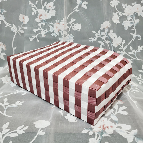 ♡プラカゴ‪ ✿選べるストライプcolor 横長コンパクト ブラック‬