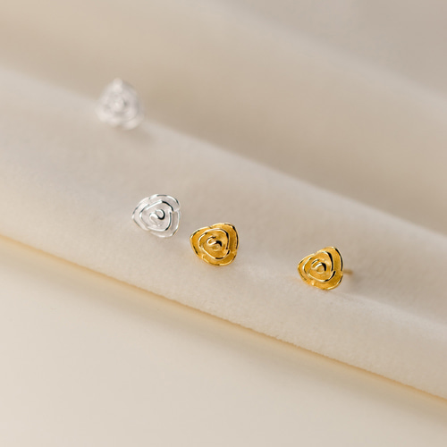 SV925 小ぶり 薔薇 ピアス 小さめ シルバー925 ピアス 金属アレルギー 