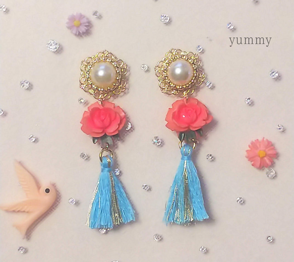 retro kitsch earring 1枚目の画像