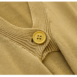 麻 レディース サマーカーディガン ニット セーター 羽織り ニットカーディガン Vネック 7分袖 無地 薄手 涼しい 16枚目の画像