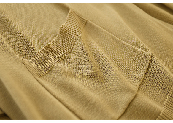 麻 レディース サマーカーディガン ニット セーター 羽織り ニットカーディガン Vネック 7分袖 無地 薄手 涼しい 17枚目の画像