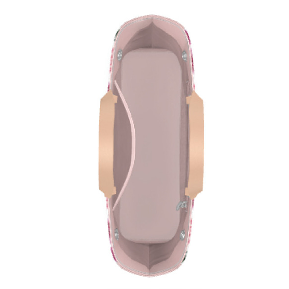 【スモール】デザイントートバッグ ビッグ 花柄 ロゴ ピンク ボタン 牡丹 トート バッグ カバン オシャレ 春 4枚目の画像