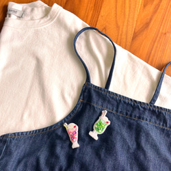 クリームソーダのビーズ刺繍ブローチ(ピンク)　ソーダフロート 4枚目の画像