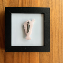 クリームソーダのビーズ刺繍ブローチ(ピンク)　ソーダフロート 5枚目の画像