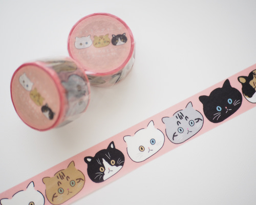 テープ・マスキングテープ Cat Amazon | 濱文様 マスキングテープ おすわり猫ならべ