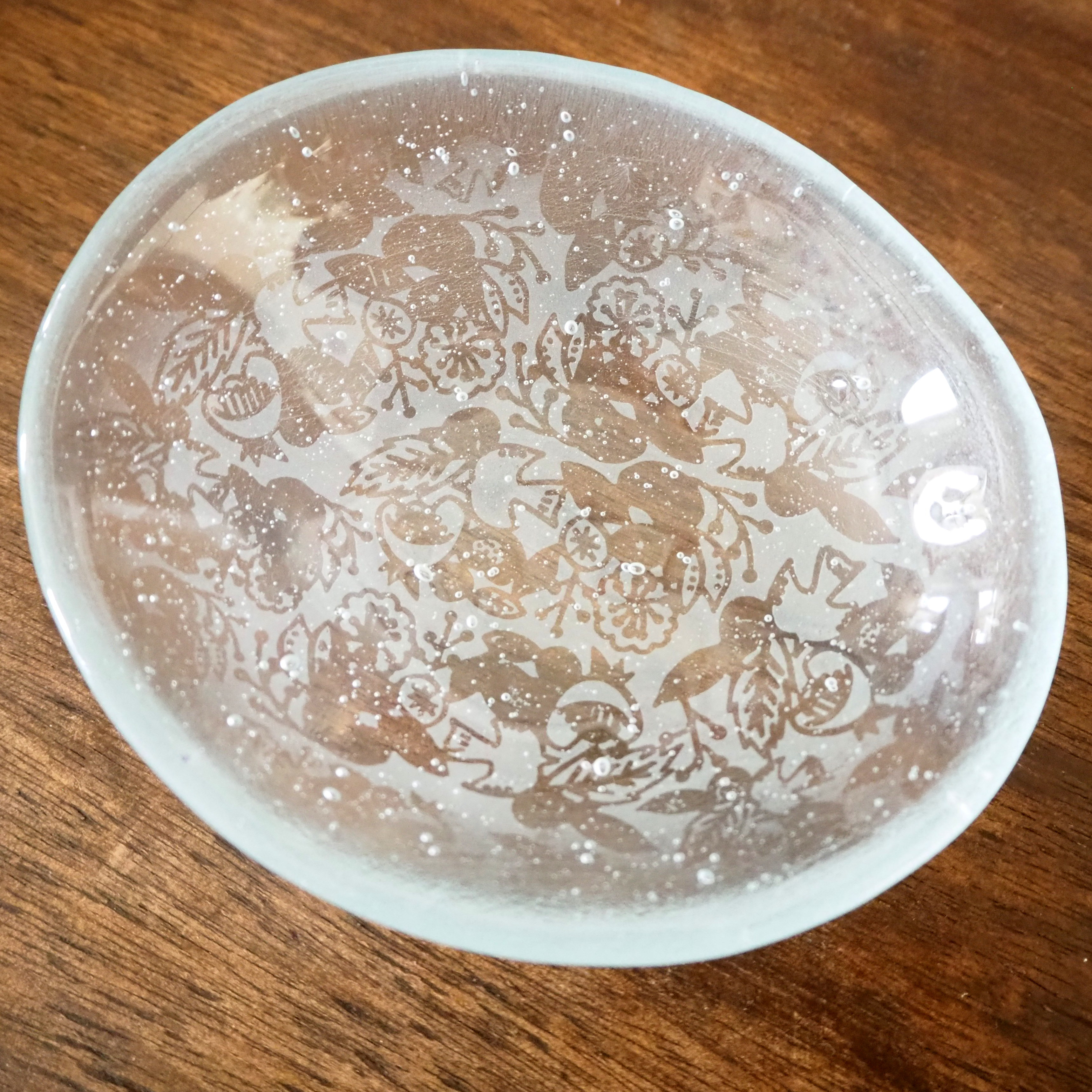 2wayガラスの花器＆ステンドグラスの涼やかなお花