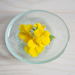 ミニサイズ　2wayガラスの花器＆ステンドグラスの涼やかなお花 8枚目の画像