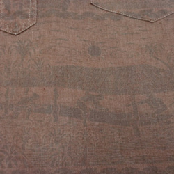 泥染めｘＵＳ古着　ハワイアンシャツ　レインスプーナー　アロハシャツ　プルオーバー 6枚目の画像