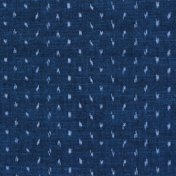 久留米絣ストール 立絣アラレ ブルー (ks-70) 4枚目の画像