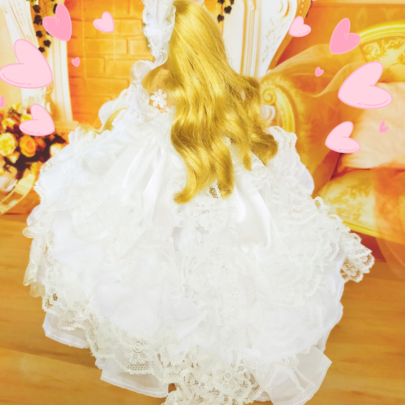 リカちゃん　ウェディングドレス　ハンドメイド服　ドール服　人形服　ドールドレス　♡ 天使の祝福♡ 13枚目の画像