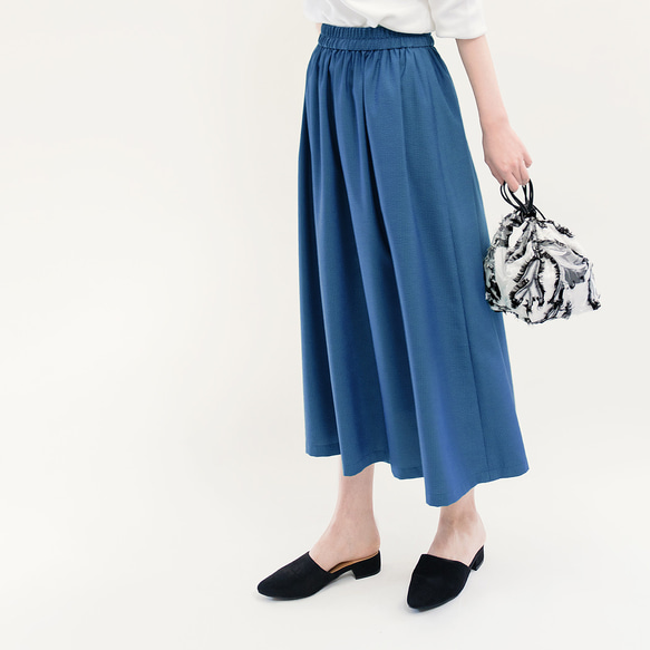 y'sブルーが綺麗なロングスカート ロングスカート レディース 春 夏 スカート チェック柄 ロング丈