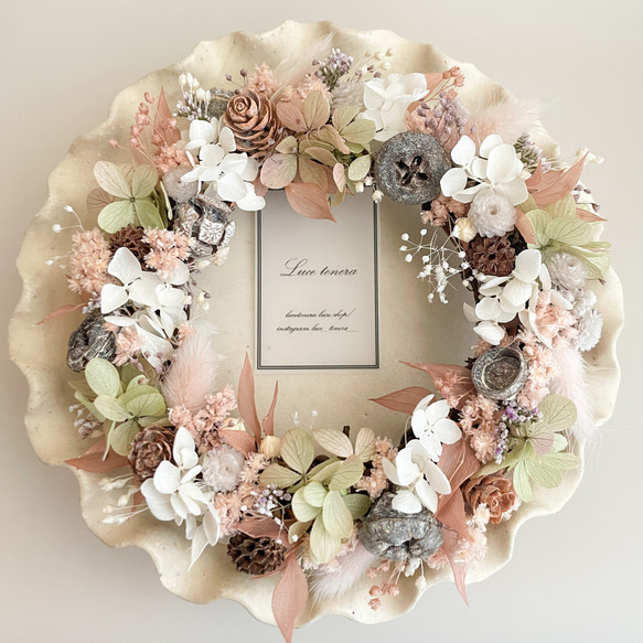 紫陽花リースLL セミオーダー可 フラワー・リース 