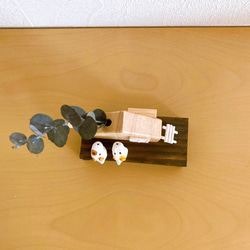 一輪挿し　ミニチュアハウス　木工　ミニチュア小物　犬　オブジェ　ミニチュアインテリア 8枚目の画像