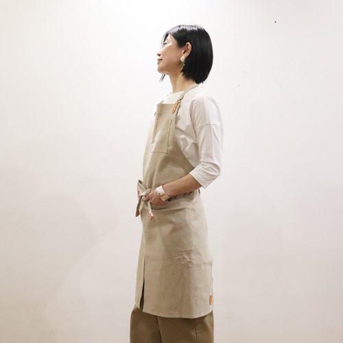 本革 レザー シンプルエプロン カフェ・工房・DIY・ガーデニング