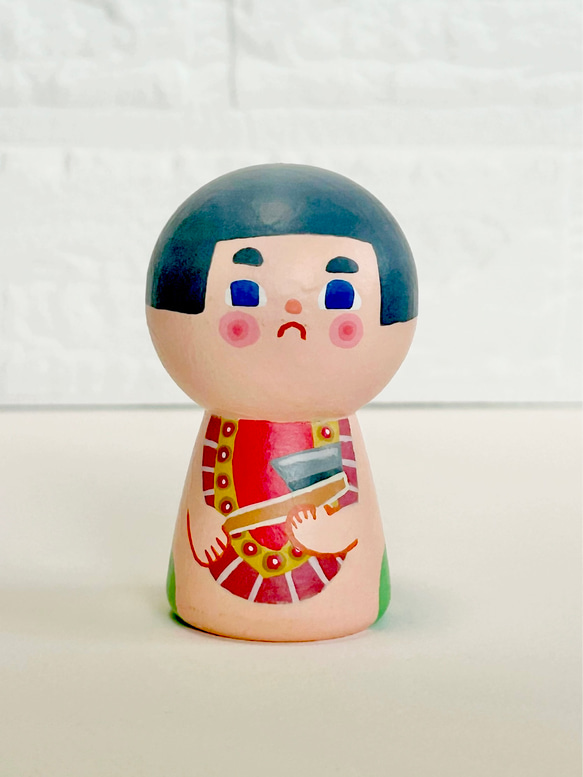 昔話 金太郎【木箱付】小こけし。プチギフトや手土産や